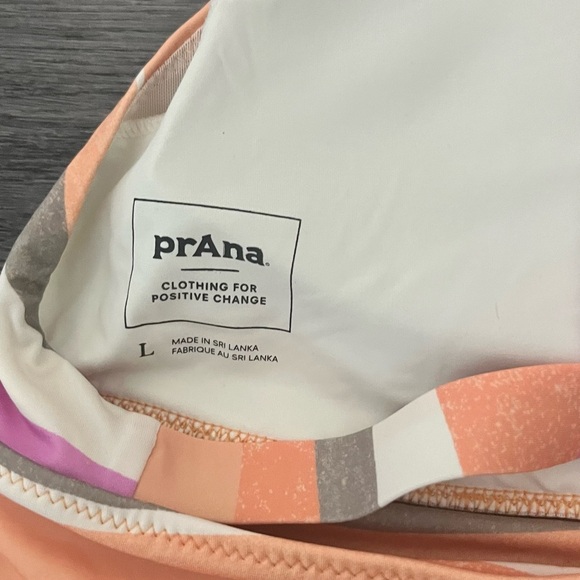 prAna Women’s Large Marine Street Swimsuit Top High Neck Multicolor Swimming - Picture 5 of 7